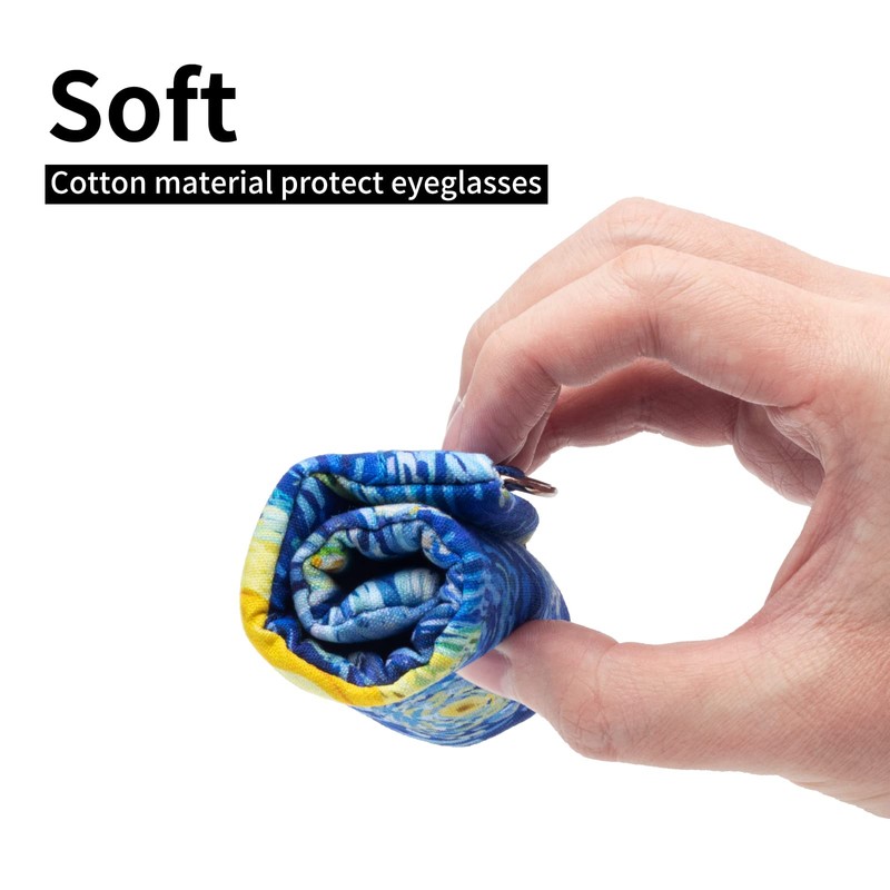 Face Shadow Double Glasses Case Soft Eyeglass Case For Women