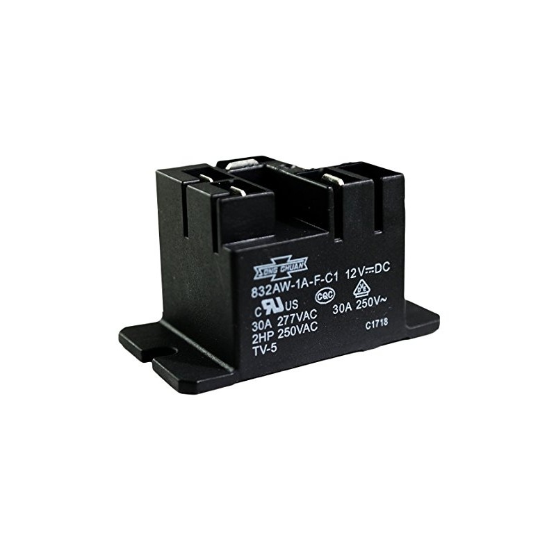 SONG CHUAN 832AW-1A-F-C1-12VDC General Purpose Relay, 1A SPNO Quick Flanged
