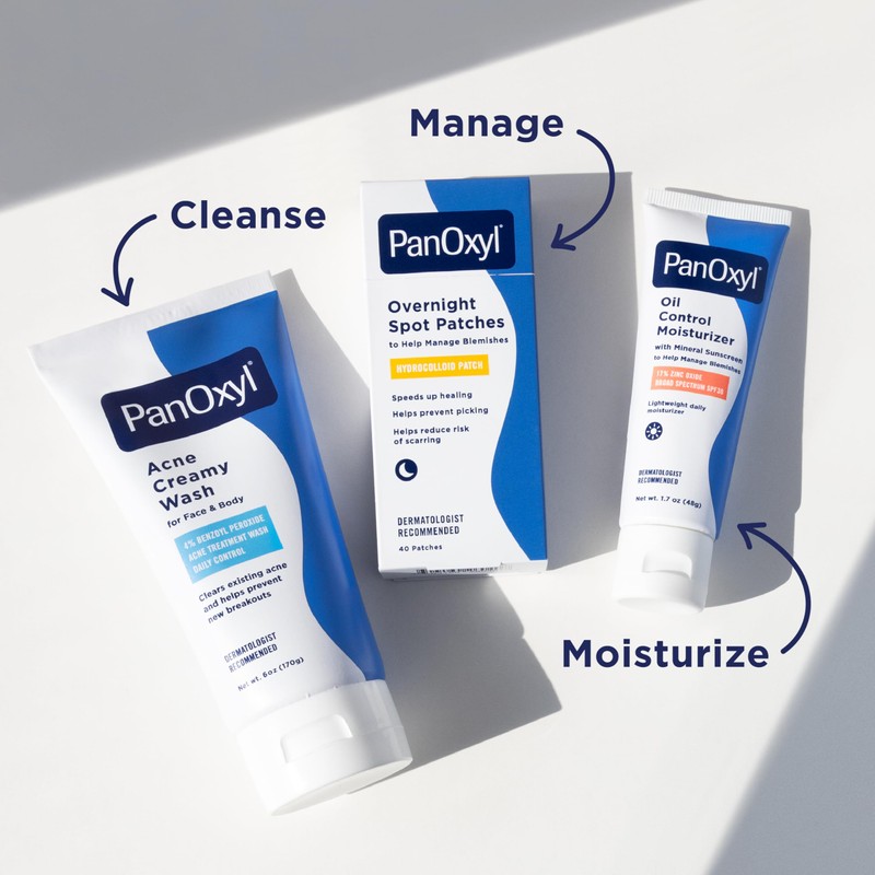 PanOxyl Antimicrobial Acne Creamy Wash, 4% Benzoyl Peroxide, 6 Ounce