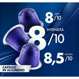 Caffe Borbone Aluminum Coffee Pods Compatible with Nespresso Original Machines, Mia Napoli, Medium Roast, Bold and Intense, Genuine Italian Coffee - 50 Count