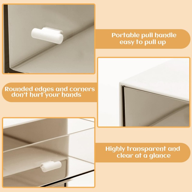 DIBALIYI 1PCS Plastic Tea Box, Clear Lid Tea Bag Storage,