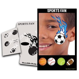 Face Painting Stencil - StencilEyes Profile Sports Fan
