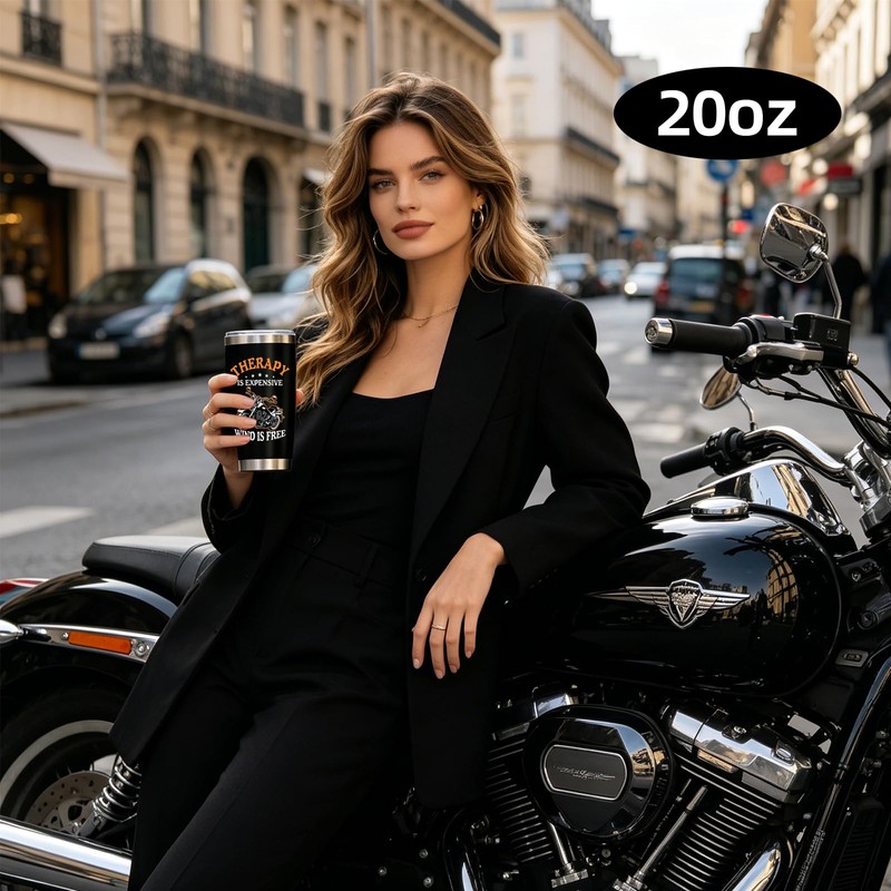 Yuecda Motorcycle Gifts for Men, Women - Therapy is Expensive