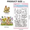 GLOBLELAND Easter Rabbit Clear Stamps for Card Making Easter Chicken