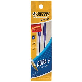 Bic Cristal Stick Ball Pens, Medium Point, Blue, 2-Pack