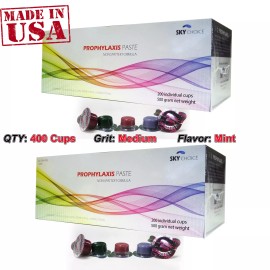 Sky Choice 400 cups Medium Grit Mint Dental Prophy Paste  Prophylaxis NonSplatter