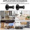 4 Pcs Round Black Coat Hooks, Stainless Steel Towel Hooks,