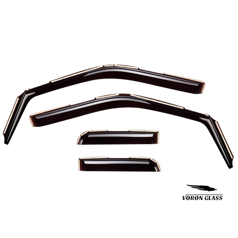 Voron Glass in-Channel Extra Durable Rain Guards for Ford F150