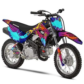 2019-2025 CRF 110 ZANY Pink Senge Graphics Complete Kit With Rider I.D. Compatible with Honda