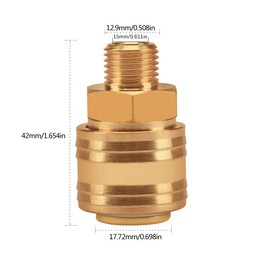 2stk Air Line Connectors 1/4" BSP Euro Airline Hose Compressor Fittings Air Coupler and Plug Kit Couplings Connector Male