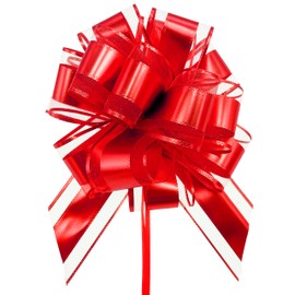 sxvblly 6 PCS Large Pull Bows 6 Inch Red Bows for Gift Wrapping Wedding Basket Birthday Party Gift Boxes and Flower Decorations