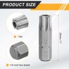 sourcing map 2pcs T40 Torx Screwdriver Bit 1/4" Hex Shank