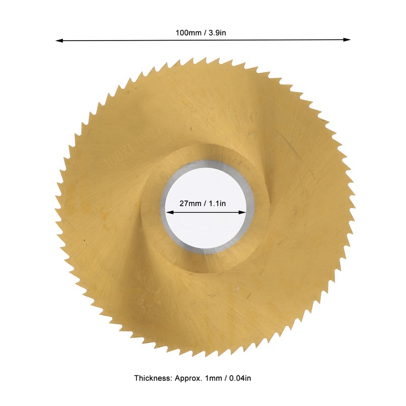 Circular Saw Blade 72 Teeth Ti Plated High Speed Steel