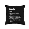 Layla Name Definition Funny Dictionary Throw Pillow