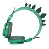 TEHAUX Rhinestone Dinosaur Headset with Mic Comfortable Over Ear Headphones