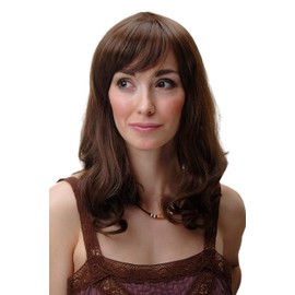 WIG ME UP YZF-4382-8 Women's Wig Medium Length Curly Lace Fringe Brown Wavy Curved