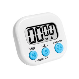 Digital Kitchen Timer (Upgraded Version) Big Digits, Loud Alarm, Magnetic Backing, Stand, USA for 7+ Years with 10000+ Reviews White