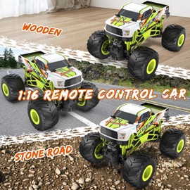 Kidcia 1:16 Scale RC Monster Truck - 2.4GHz All Terrain Car for Kids 4-12, 20 Km/h Off Road RC Truck, Christmas or Birthday Gift