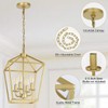 4 Light Gold Chandelier, Industrial Ceiling Light Lantern Light Fixtures