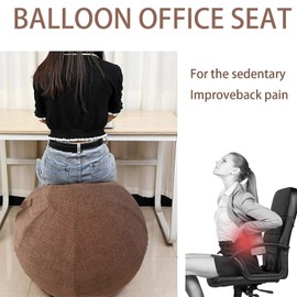 AOLIAZMAX Sitting Ball Cover, Air Stopper Plug Pin Adapter, 65cm 75cm Birthing Ball Exercise Ball Cover for Pregnancy Ball Yoga Ball Core Ball Covers Storage Bag Accessories (No Yoga Ball)