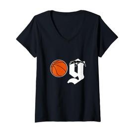 Womens Matching Father Son Basketball OG & Lil Homie Father's Day-1 V-Neck T-Shirt