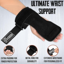 EVO Fitness Wrist Straps for Weightlifting Weightlifting Grip Strap for Gym Deadlifts, Powerlifting, Heavy Shrug, Pull Ups Enhanced Grip for Optimal Hand and Wrist Protection Men Women (All Black)