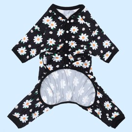 CuteBone Big Dog Clothes Pitbull Golden Retriever Post Surgery Suit Stretchy Calming Anxiety Pet Pajamas Shirts Shedding Suits Onesie for Medium/Large Sized Dogs Labrador Bully ZP19XL