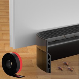 Under Door Draft Stopper Exterior,Bottom Door Sweep Sound Proofing,Soundproofing Noise Blocker,Gap Filler Soundproof Seal Strip:_Transparent_39inch
