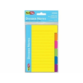 Redi-Tag Divider Sticky Notes, Tabbed Self-Stick Lined Note Pad, 60 Ruled Notes, 4 x 6...