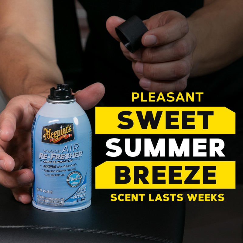Meguiar's Whole Car Air Refresher, Odor Eliminator Spray Eliminates Strong