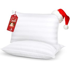 COZSINOOR Queen Size Bed Pillows for Sleeping - Premium Down Alternative Pillows Set of 2 for Side, Back, Stomach Sleepers - Hotel Quality Fluffy Soft Microfiber Fill Breathable Skin-Friendly Cover