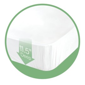 Home Expressions Vinyl Plastic Mattress Protector Fitted Sheet Style Waterproof Mattress Cover Breathable and Spill Protection Fits a Mattress Up to 11.5" Deep (Full 78"x54"X11.5" Deep)