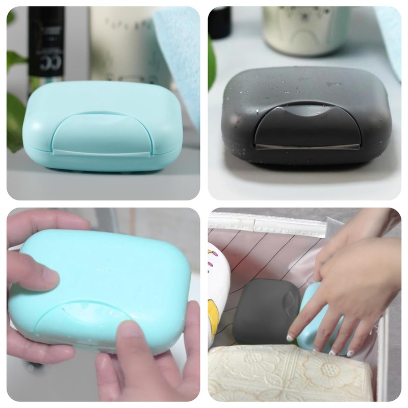 2 Pieces Soap Dish With Lock, Creative Soap Dish, Portable