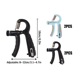 Kellegour Hand Trainer, Forearm Trainer Set, 4 Forearm Trainer, Grip Strength Trainer Set, Adjustable Hand Trainer, Forearm Trainer (10-100 kg) and (5-60 kg) with Counting Function, for Hand Strength