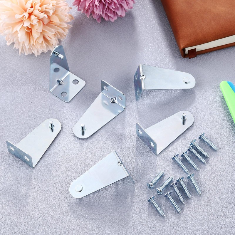 Ferraycle 8 Set Metal Hold Down Brackets 1.8 inch Silver