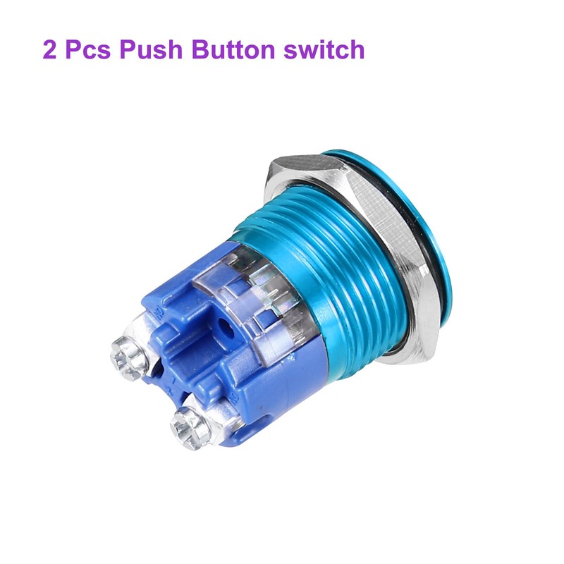 DMiotech 16mm / 5/8" Push Button Switch, IP66 1NO 0-250V
