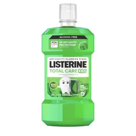 Listerine Total Care Kids Mouthwash, ADA Accepted, Alcohol Free Anticavity Sodium Fluoride Mouthwash, Kids' Oral Rinse for Cavity Protection, Mint Flavor for Children's Oral Care, 500 mL