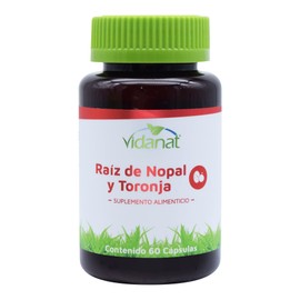 Raíz de Nopal y Raíz de Toronja 60 Cápsulas Vidanat