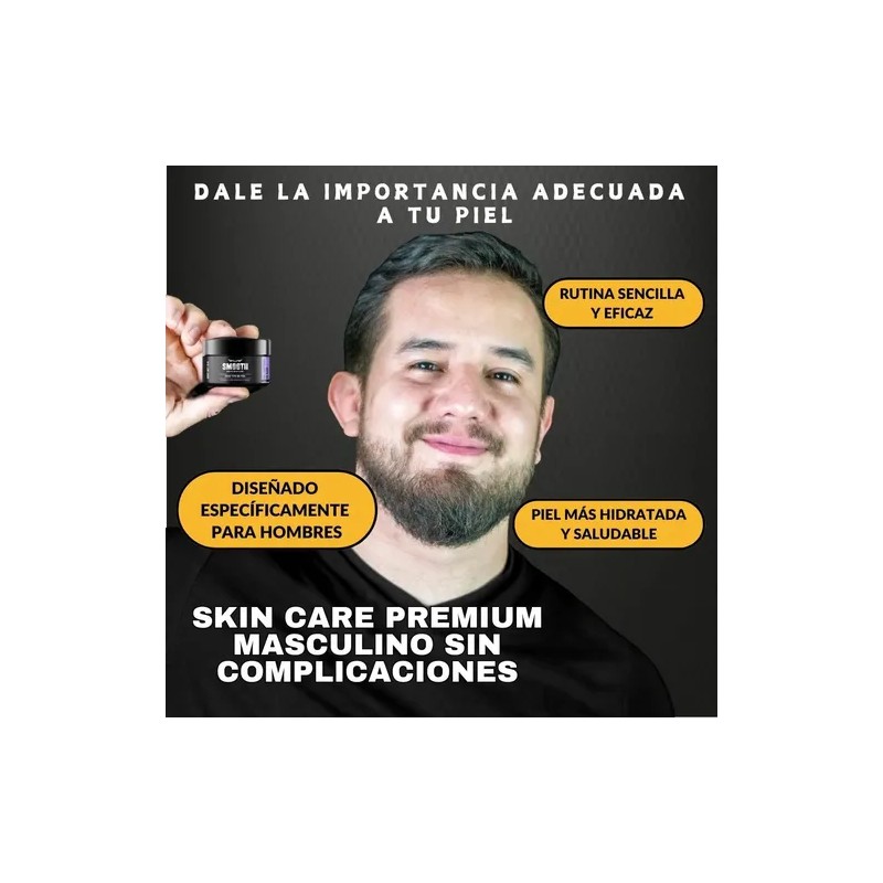 Kit Facial Smooth Skin Care Para Hombre Piel Mixta A