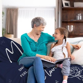 AJIIUSV Mimi Gifts, Mimi Blanket, Gifts for Mimi Mothers Day, Mimi Gifts for Grandma from Grandkids Grandchildren, Mimi Flannel Throw Blankets 50" x 60"