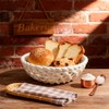 JBESUHI 9.6 Inch Woven Ceramic Fruit Bowl with Drain Holes