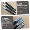 jojofuny 3pcs Stainless Steel Eyelash Applicator Tweezers for Makeup and