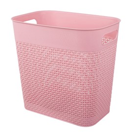 UUJOLY - cubeta de basura de plástico para baños, cocinas, oficinas, habitaciones de niños (rosa, 3 galones), 1 paquete