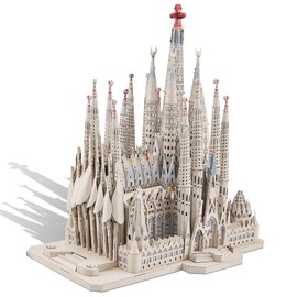 Piececool 3D Puzzle Metal Sagrada Familia Models, Scenic Buildings Craft Model Kits for Adults to Build, 3D Puzzles Adult Teens for Stainless Steel, Home Decoration, Collection, 358 Pieces