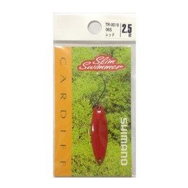 Shimano TR-0019 06S Cardiff Area Spoon Slim Swimmer Lure, 0.1 oz (2.5 g), Red 972453