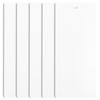 DALIX PVC Vertical Blind Replacement Slats Curved Smooth White 58.5