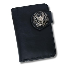 ASIAN ZACCA bhs0017 Bi-Fold Wallet, Bikers Wallet, Middle Wallet, Men's, Leather, Half Wallet, Men's, Genuine Leather, Leather, Large Capacity, Cowhide, Mini Wallet, Small Wallet, Concho, Eagle, Men,