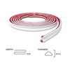 FloorPops White Flexible Trim Peel and Stick Moulding, FPM6362