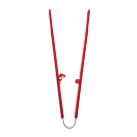 GreenPan Silicone Tong, Cooking Grilling Serving, Salad, Kitchen Utensil, Flexible Rubber Nonstick Cookware, Rigid Steel Core, Heat-Resistant, Anti-Slip Handle, BPA-Free, Dishwasher Safe, Red