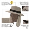 Mens Wide Brim Flap Sun Hat M/L UV Protection Boonie